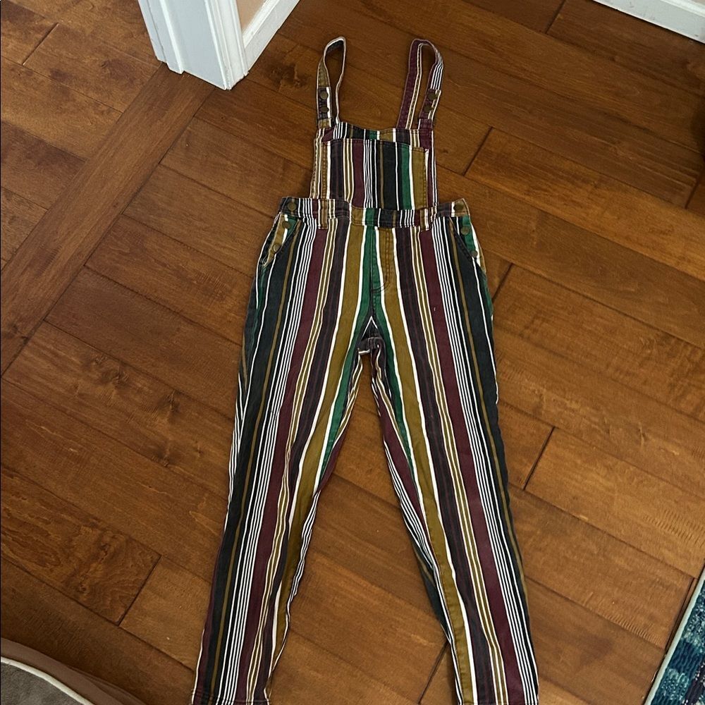 BDG Multicolor Striped Overalls a small - Picture 5 of 13